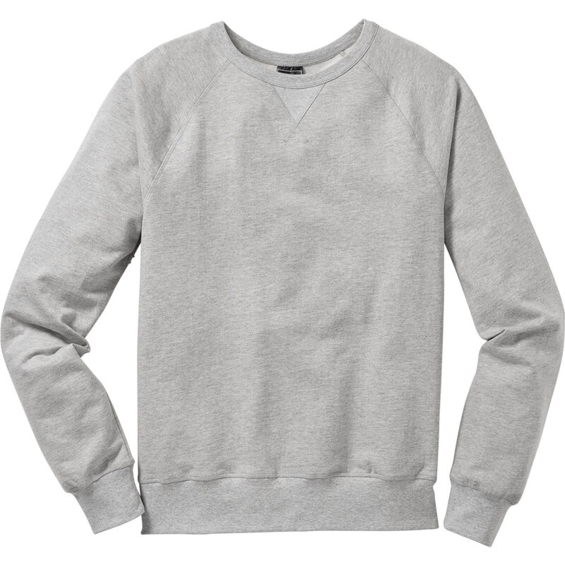 RAINBOW Sweatshirt Slim Fit langarm in grau für Herren von bonprix