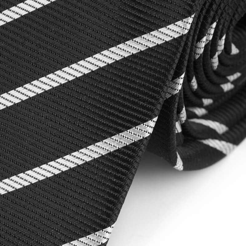 Tailor Toki Weiß & Schwarz Gestreifte Krawatte