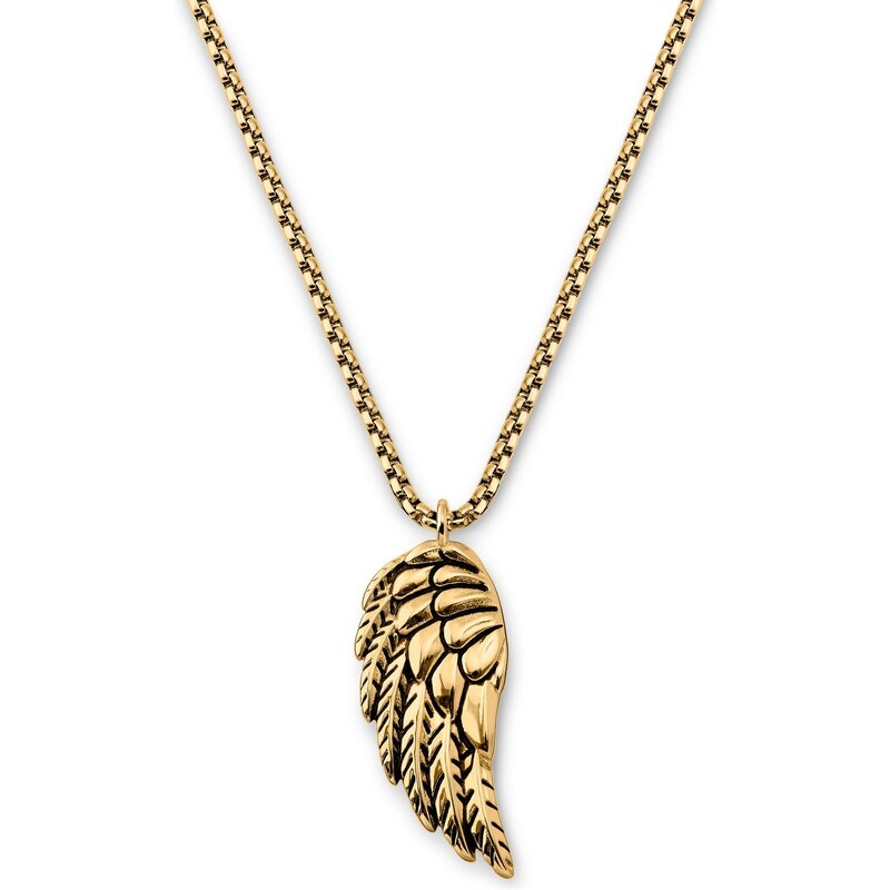 Otsu Egan | Goldfarbene Flügel-Halskette