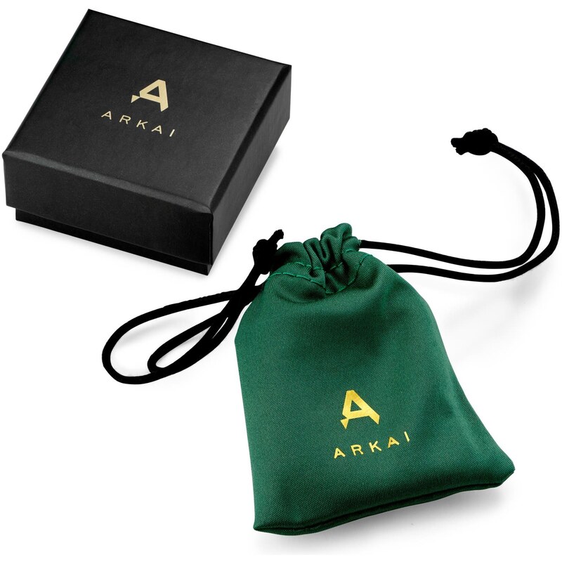 Arkai Atlas | Goldfarbene Halskette mit Azurmalachit und Nordstern-Anhänger