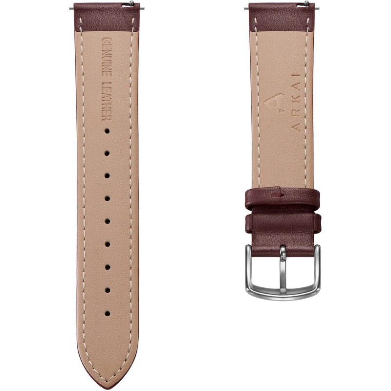 Arkai Braune Uhrenarmbänder aus echtem Leder mit Schnellverschluss