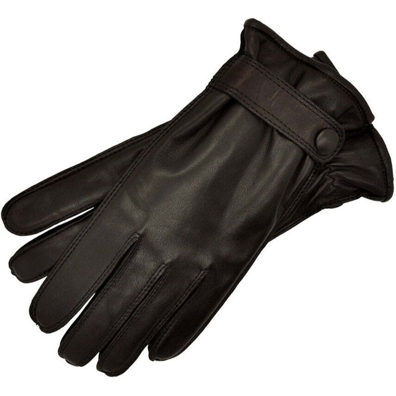 1861 Glove manufactory Fiumicino Black Leather Gloves
