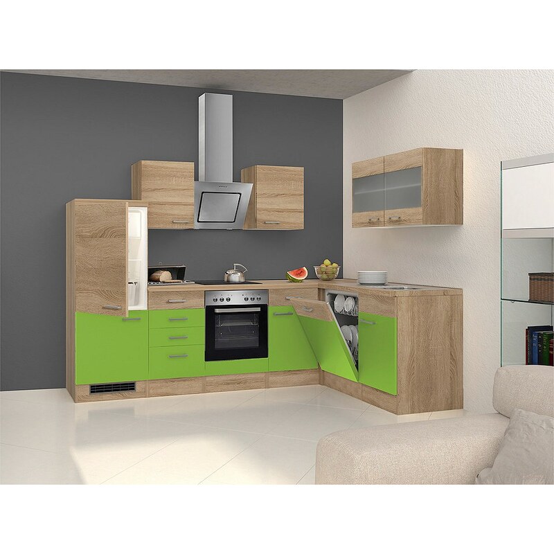Winkel-Küchenzeile mit E-Geräten »Rio«, 280 x 170 cm, inkl. 2. Frontensatz gratis dazu