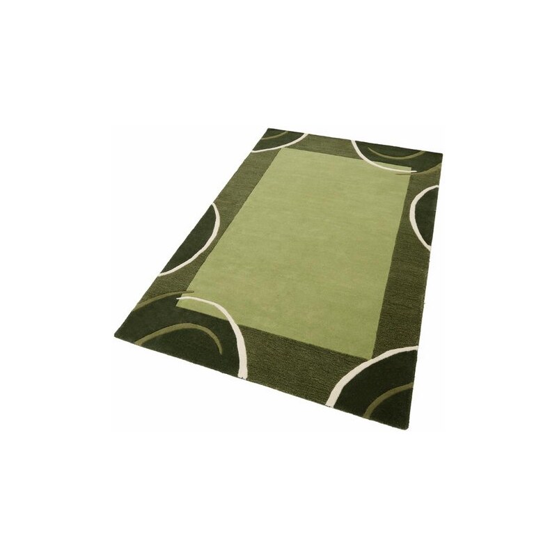 Teppich exklusiv Bellary handgearbeiteter Konturenschnitt handgetuftet reine Schurwolle THEKO EXKLUSIV grün 7 (B/L: 240x320 cm),8 (B/L: 290x390 cm)