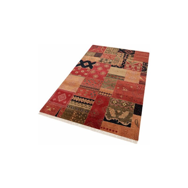 Orient-Teppich Parwis Ferrara Patch handgeknüpft reine Schurwolle Unikat PARWIS rot 7 (B/L: 250x300 cm)