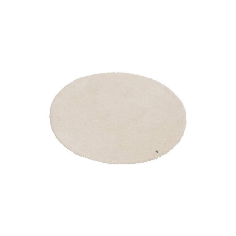 Hochflor-Teppich rund Soft Höhe 30 mm handgearbeitet Tom Tailor weiß 9 (Ø 140 cm)