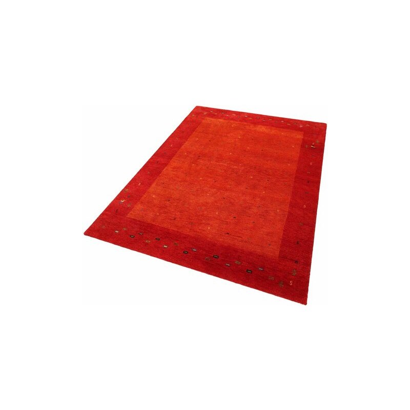 PARWIS Teppich Parwis Indo Gabbeh Daria 54 000 Knoten/m² 4kg/m² handgeknüpft Wolle rot 7 (B/L: 250x300 cm),8 (B/L: 250x350 cm)