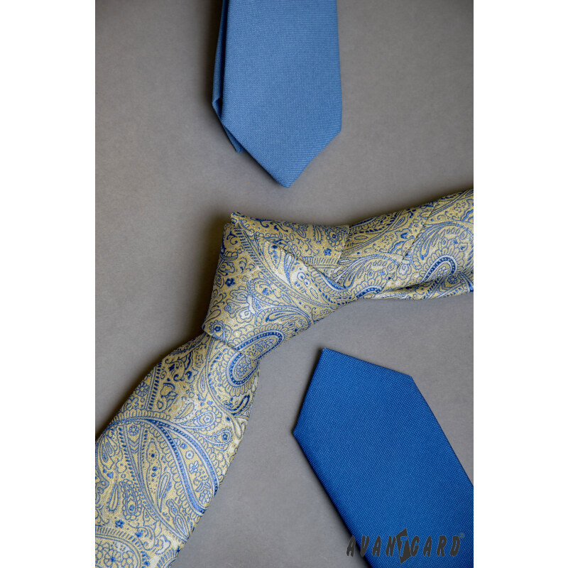 Avantgard Blaue, schmale Krawatte