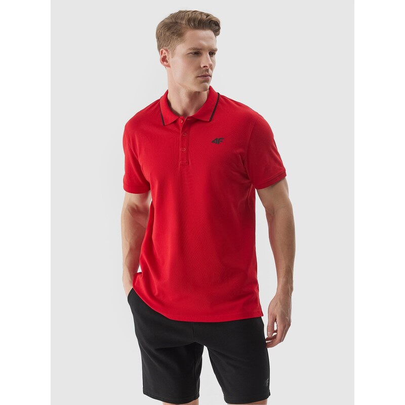 4F Regular Fit Poloshirt für Herren - rot - L