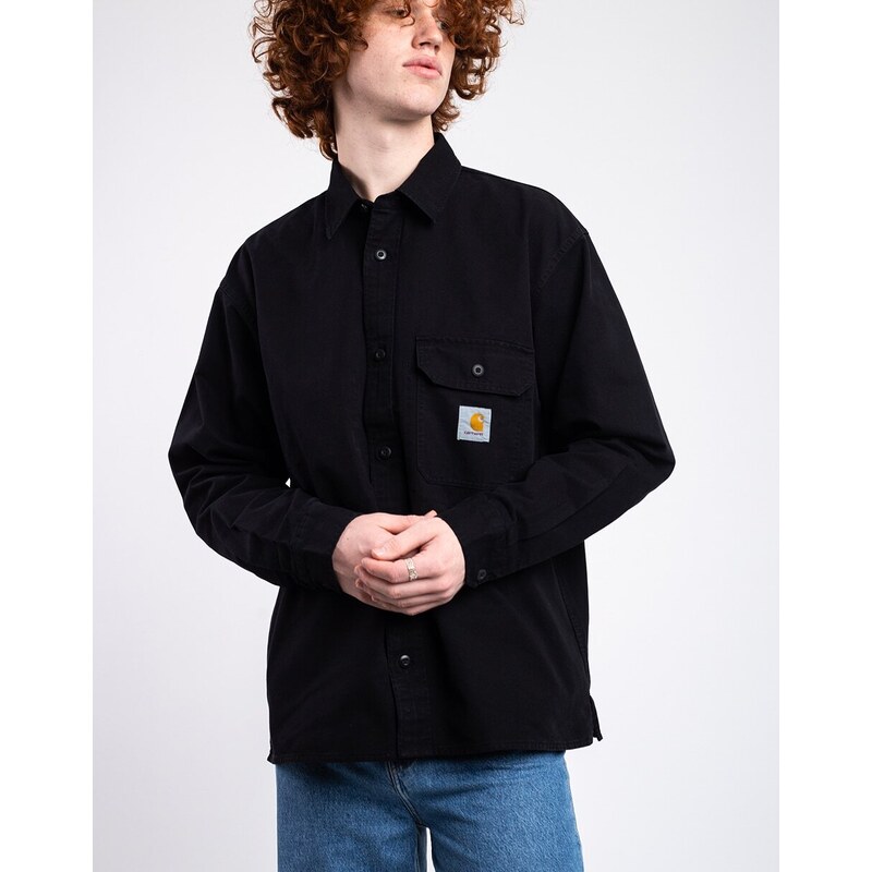 Carhartt WIP Reno Shirt Jac Black garment dyed