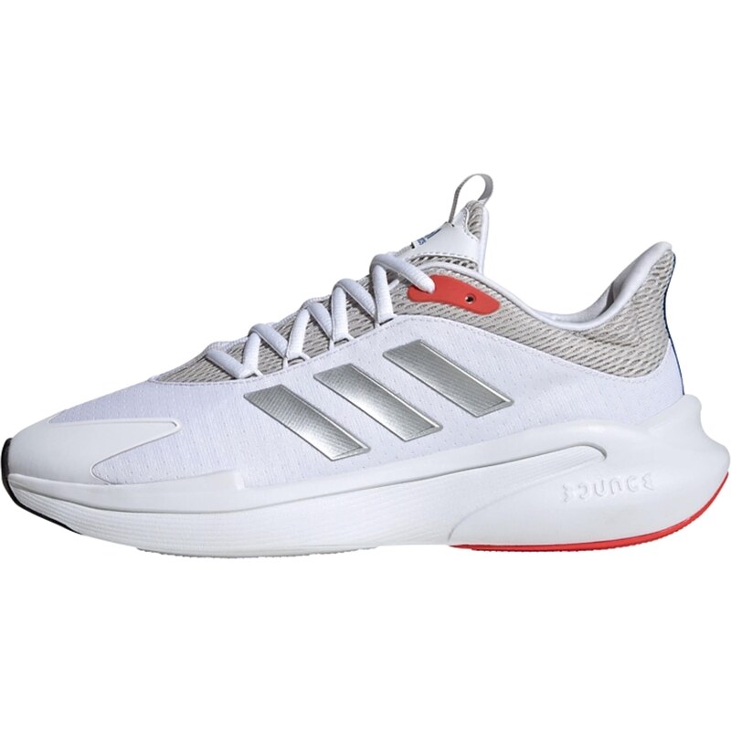 adidas Herren AlphaEdge Shoes-Low (Non Football), FTWR White/Silver met./Bright red, 44 2/3 EU