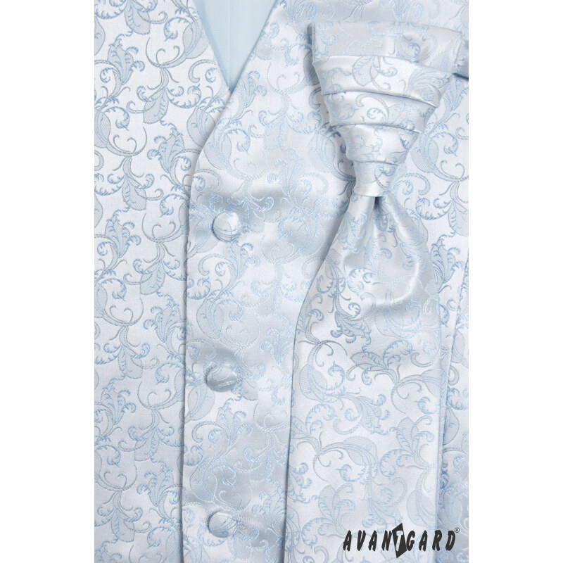 Avantgard Französische Krawatte blau-weißer Muster