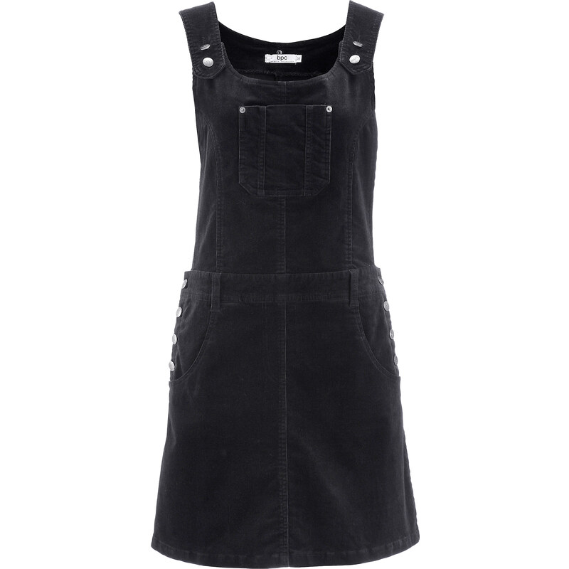 bpc bonprix collection Latz-Kleid aus Cord ohne Ärmel in schwarz von bonprix