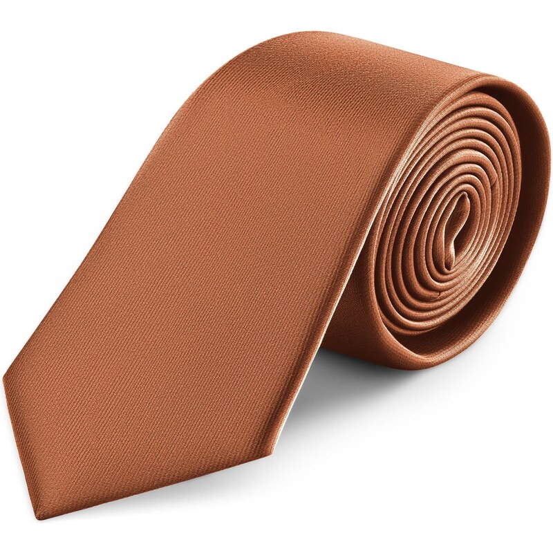 Trendhim 8 cm Cognac Satin Krawatte