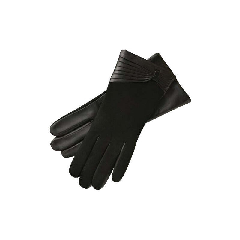 1861 Glove manufactory Varese Black Suede Leather Gloves