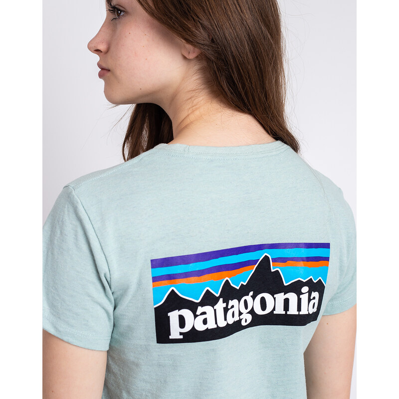 Patagonia W's P-6 Logo Responsibili-Tee Wispy Green