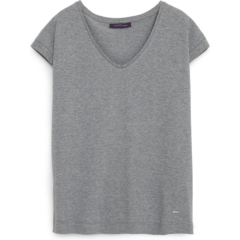 Violeta BY MANGO T-Shirt Mit Metallic-Streifen
