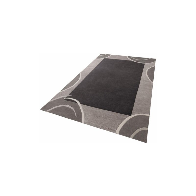 THEKO EXKLUSIV Teppich exklusiv Bellary handgearbeiteter Konturenschnitt handgetuftet reine Schurwolle grau 1 (B/L: 60x90 cm),2 (B/L: 70x140 cm),3 (B/L: 120x180 cm),4 (B/L: 160x230 cm),6 (B/L: 200x290