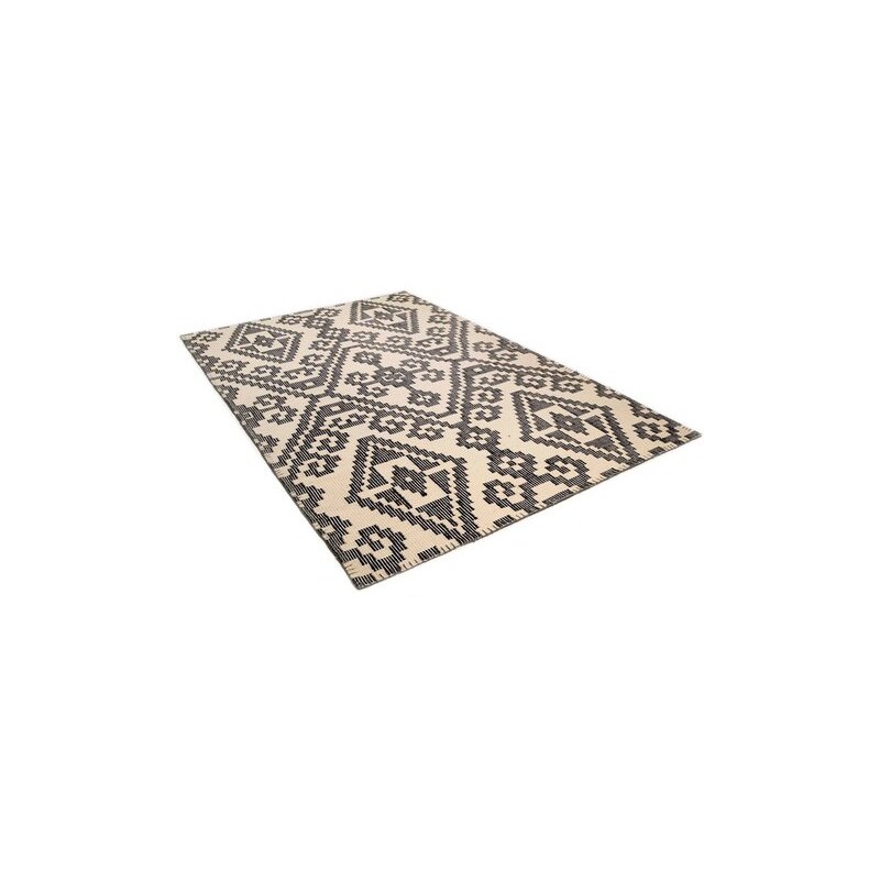 Teppich Large Pattern Kelim handgearbeitet Wolle Tom Tailor schwarz 2 (B/L: 65x135 cm),3 (B/L: 140x200 cm),4 (B/L: 160x230 cm)