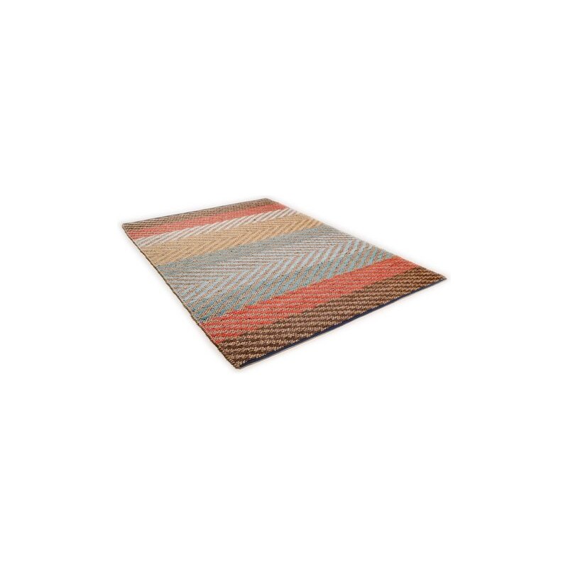 Tom Tailor Teppich Pastel Stripe handgearbeitet Wolle bunt 2 (B/L: 65x135 cm),3 (B/L: 140x200 cm),4 (B/L: 160x230 cm)