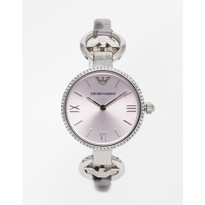 Emporio Armani - Ganni - Silberne Uhr mit Logo - Silber