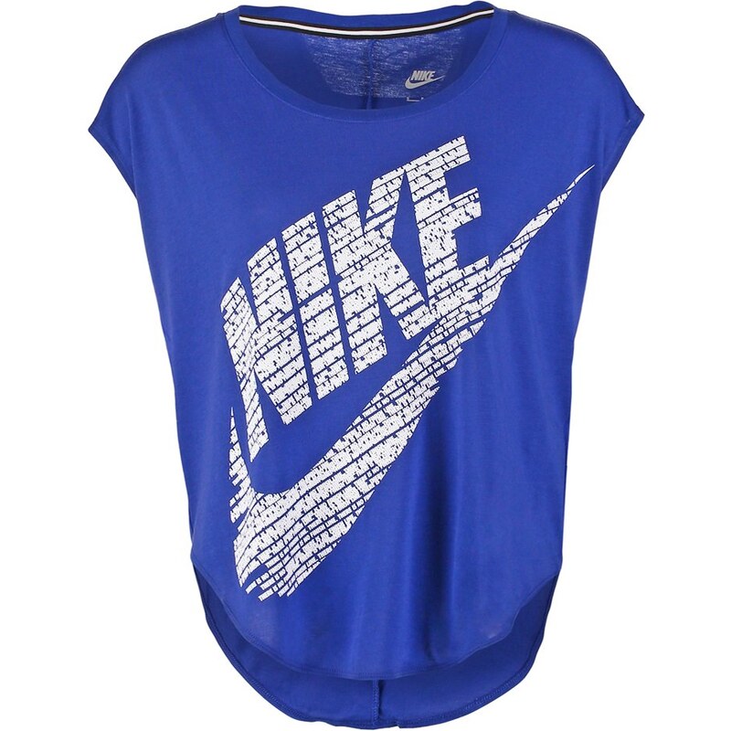 Nike Sportswear SIGNAL TShirt print blau/weiß