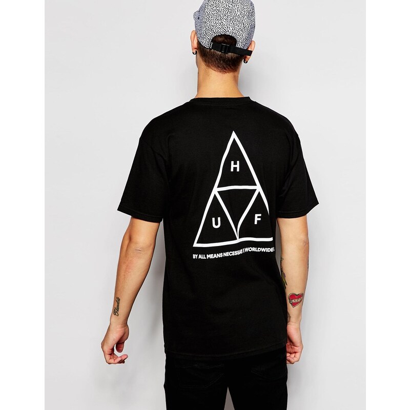 HUF - Triple - T-Shirt mit Dreieckssymbol - Schwarz