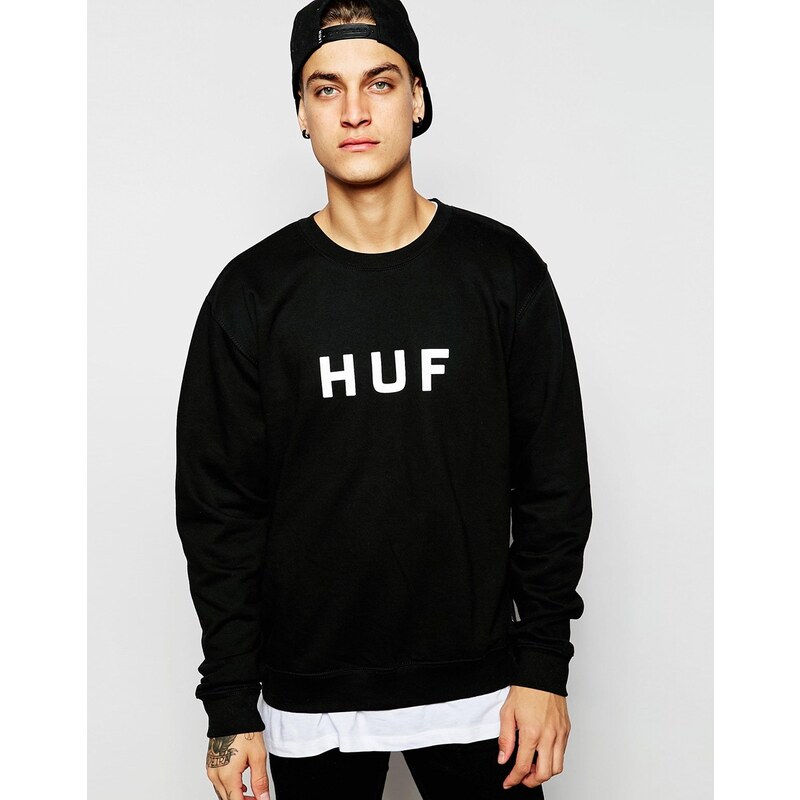 HUF - Original - Sweatshirt mit Logo - Schwarz