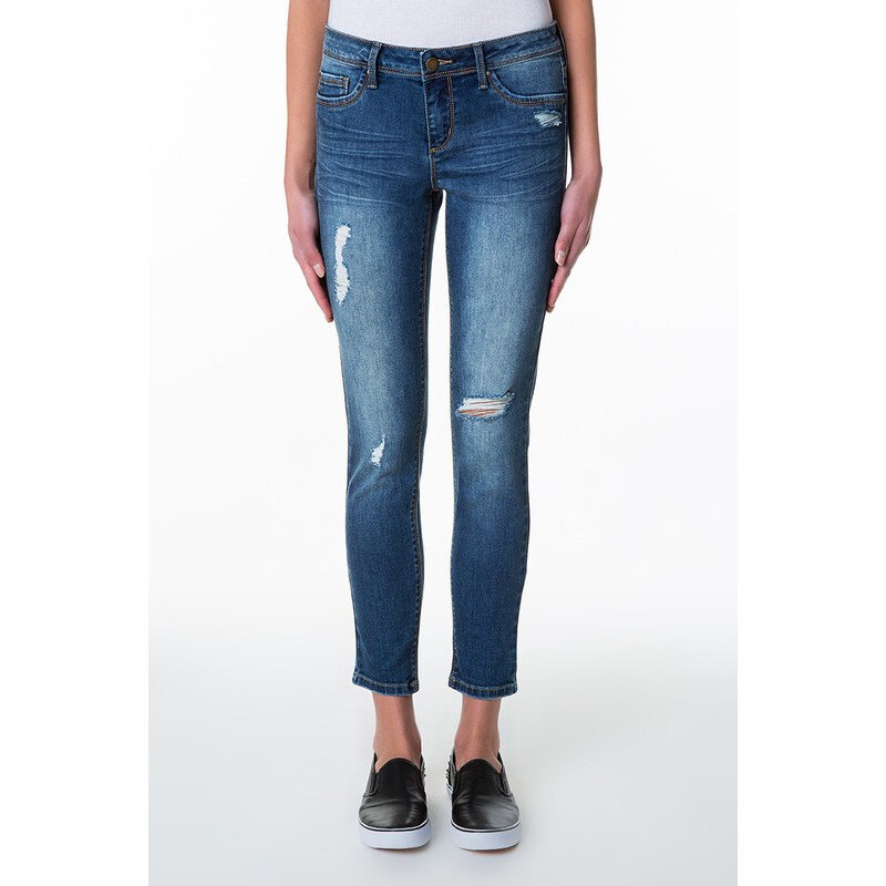 Tally Weijl Dunkle Jeans mit Destroyed Effects