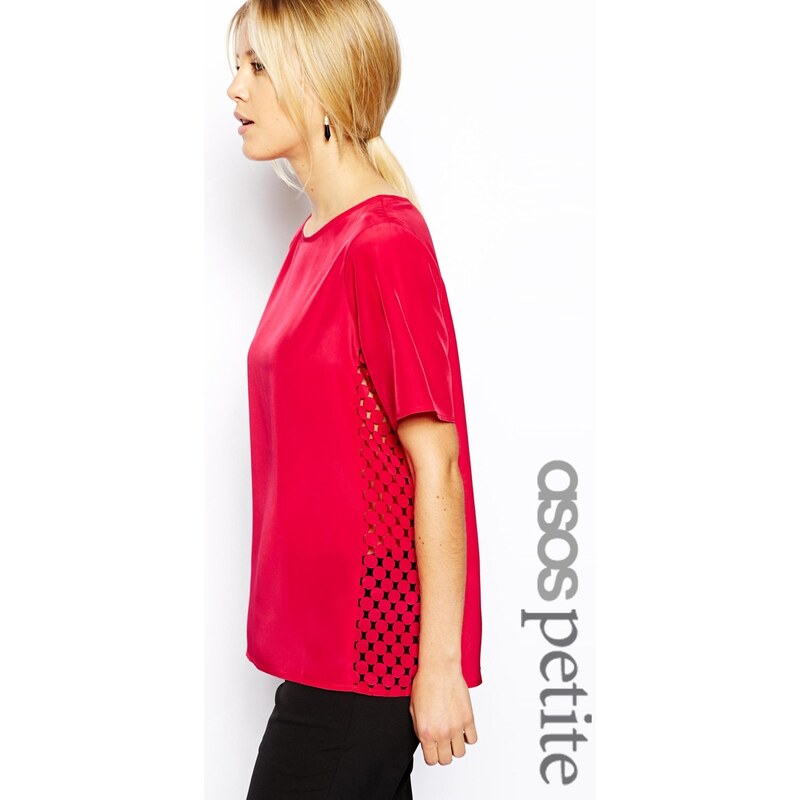 ASOS PETITE Exclusive T-Shirt With Laser Cut Sides
