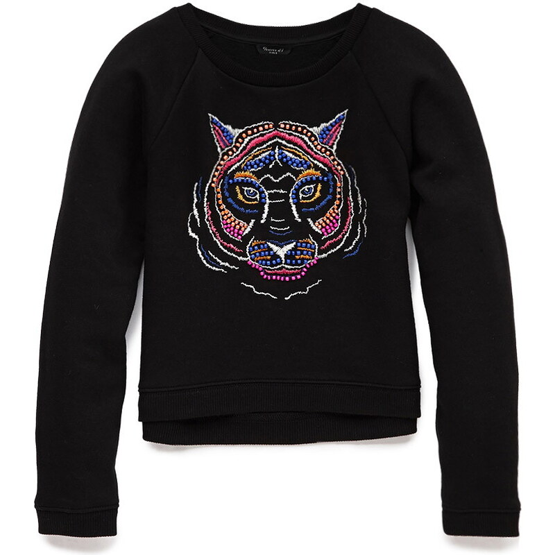 FOREVER21 girls Sweatshirt mit Tiger-Motiv (Kinder)