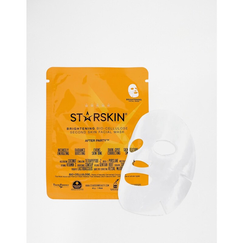 Starskin - After Party Brightening - Gesichtsmaske aus Bio-Cellulose - Transparent