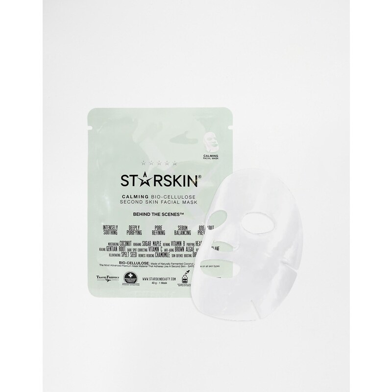 Starskin - Behind The Scenes - Beruhigende Gesichtsmaske aus Bio-Cellulose - Transparent