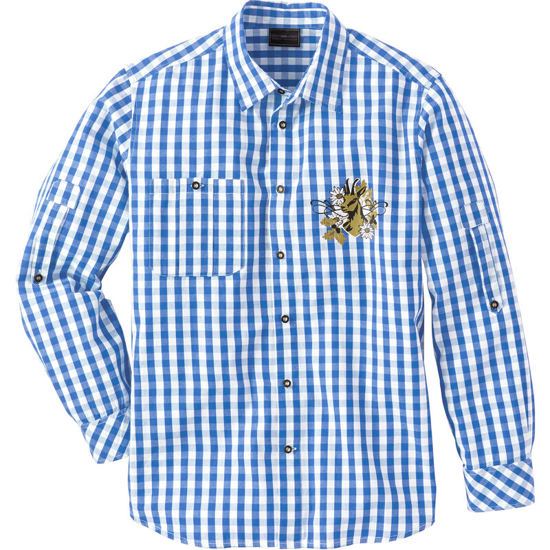 bpc selection Trachtenhemd im Regular Fit langarm in blau von bonprix
