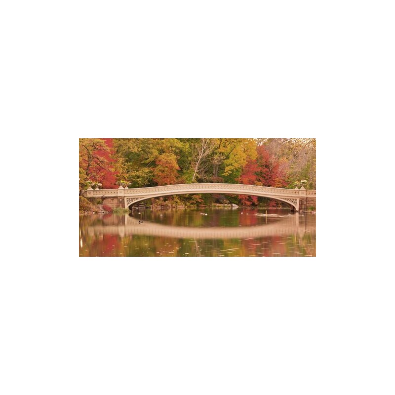 Glasbild EastVillage Images: Bow Bridge im Central Park. N. Y. City 100/50 cm HOME AFFAIRE bunt