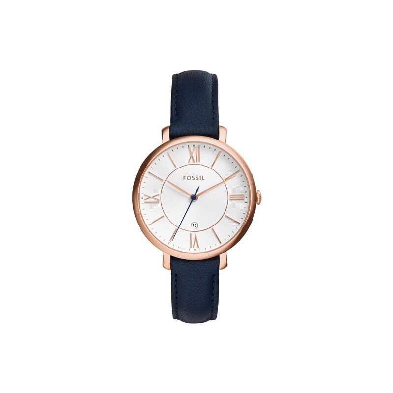 Fossil Armbanduhr - Jacqueline Watch Leather Navy - in blau - Armbanduhr für Damen