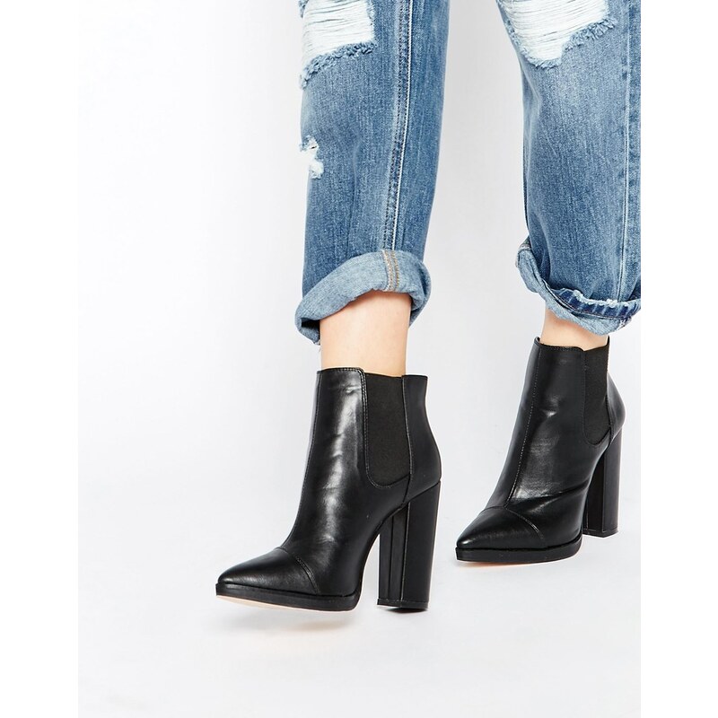 ASOS - EASY TO KNOW - Chelsea-Ankle-Boots mit Spitze - Schwarz