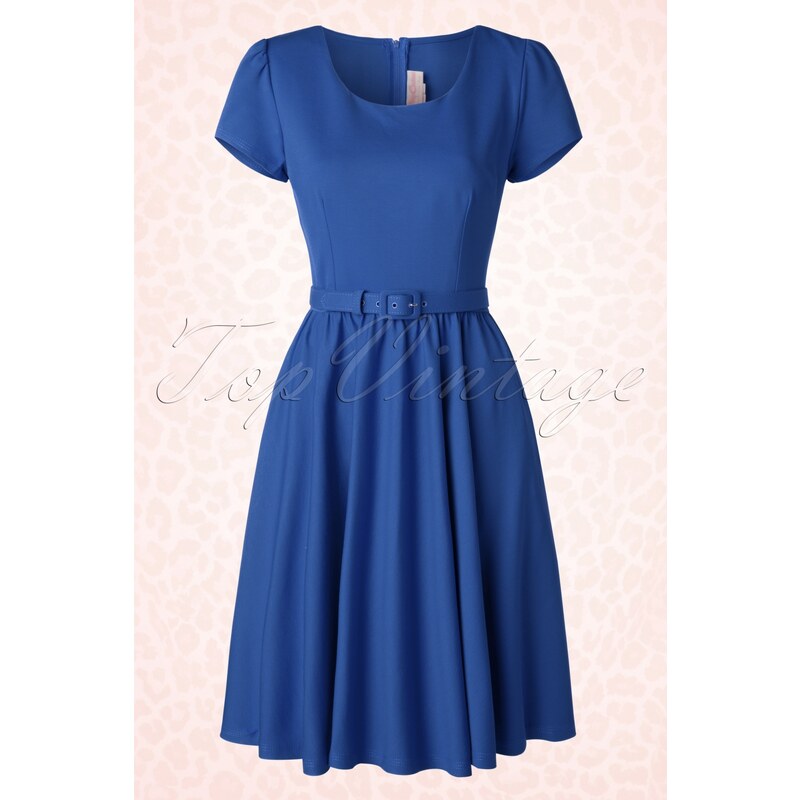 Pinup Couture 50s Katie Swing Dress in Royal Blue