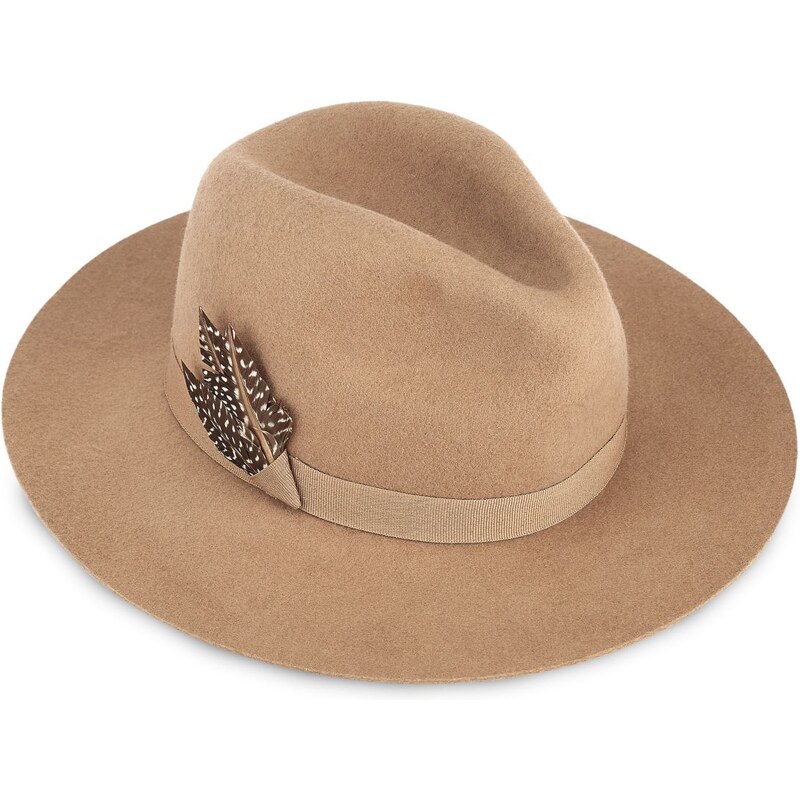 Marks and Spencer Fedora-Hut aus reiner Wolle mit Federdetail