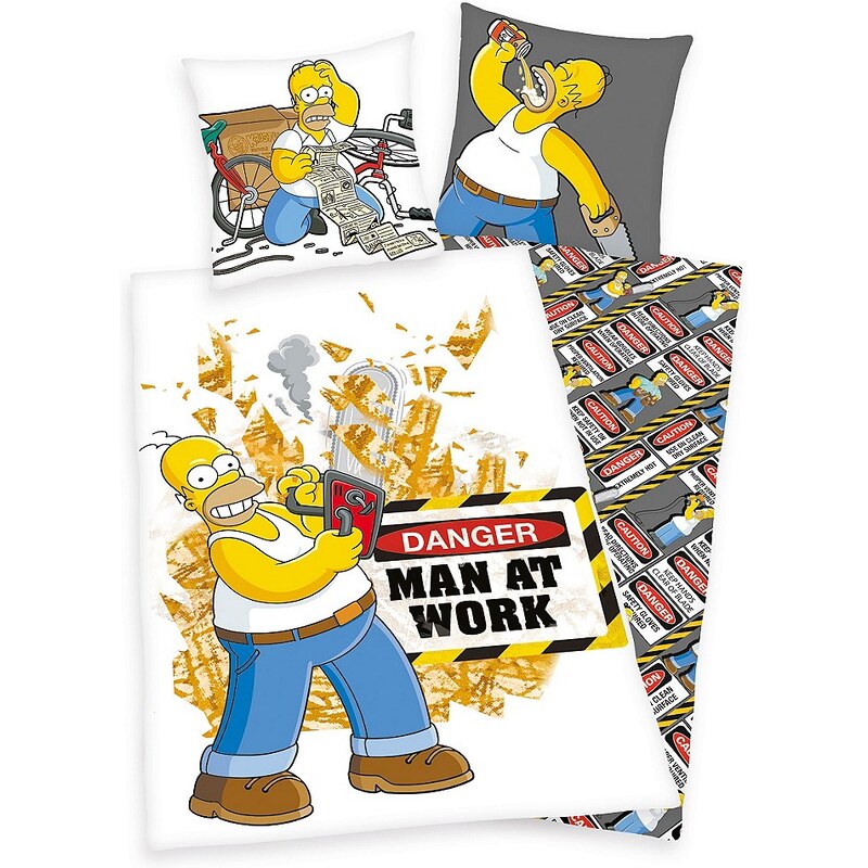 Bettwäsche, The Simpsons, »Man at work«, Homer Simpsons