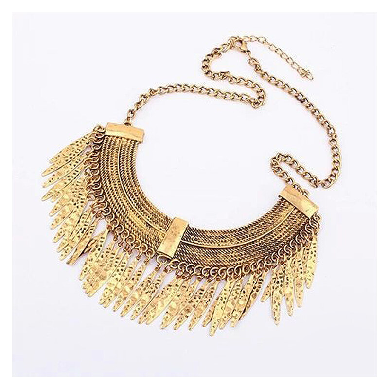 Lesara Statement-Halskette im Vintage-Stil - Gold