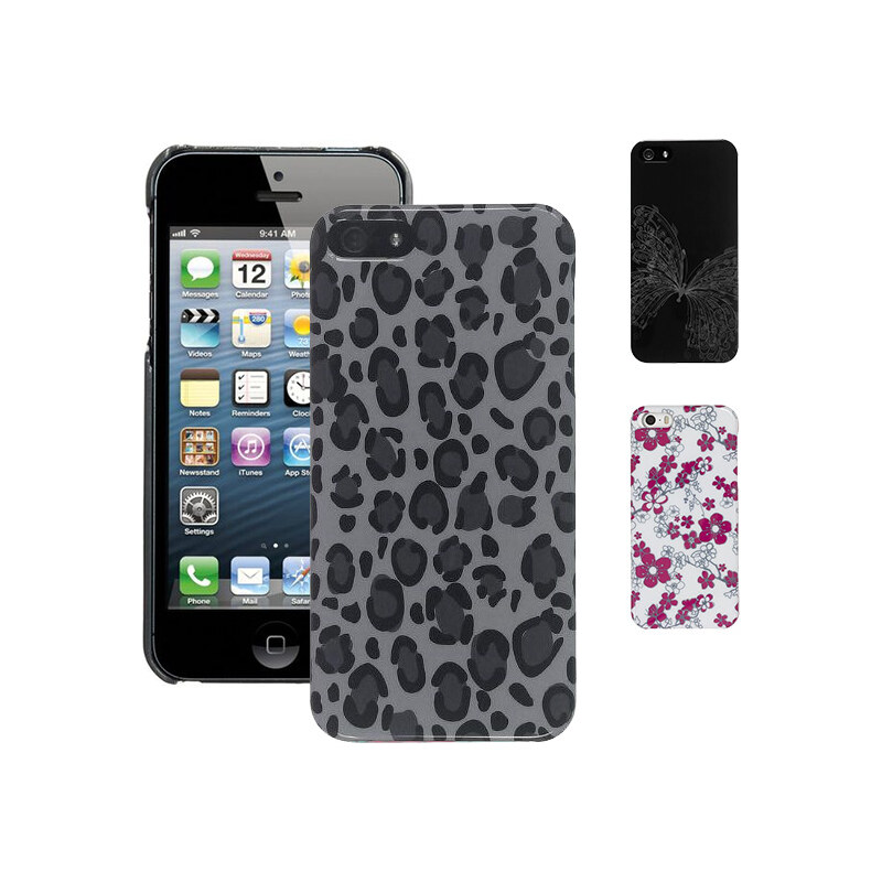 Lesara Schutzhülle für Apple iPhone 5/5s mit Print - Mehrfarbig - Schmetterling