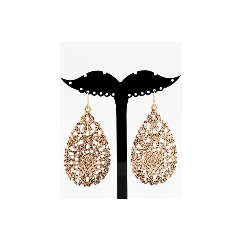 SheInside Fashion Vintage Gold Hollow Out Earring