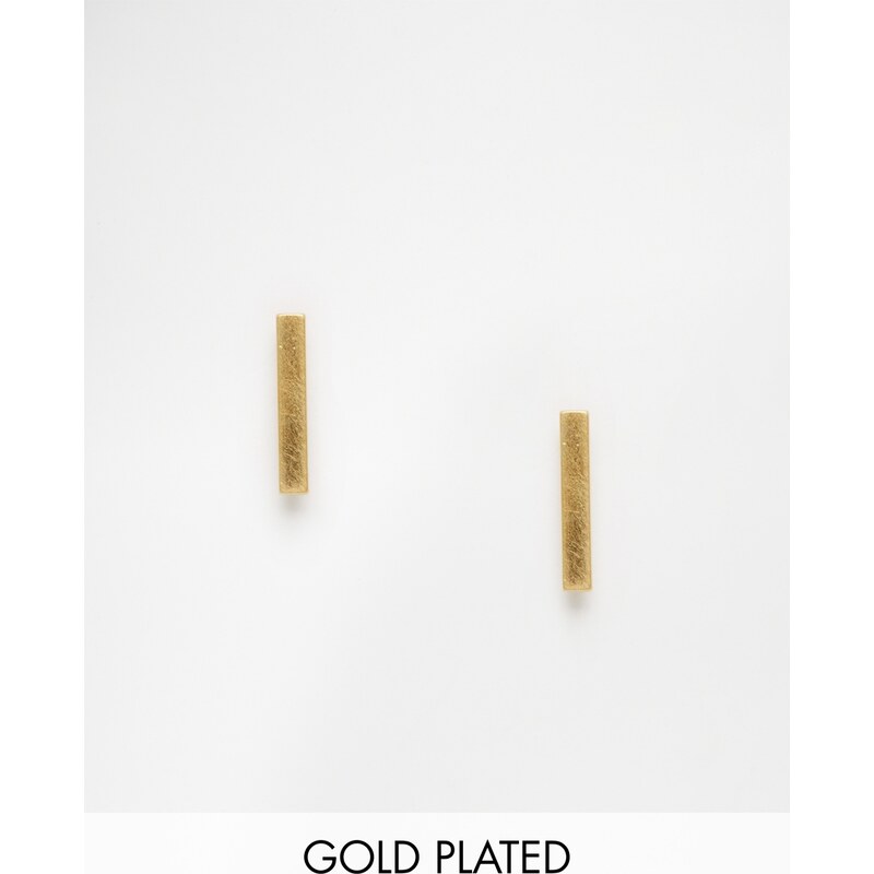 Pilgrim - Vergoldete Ohrringe in Stabform - Gold