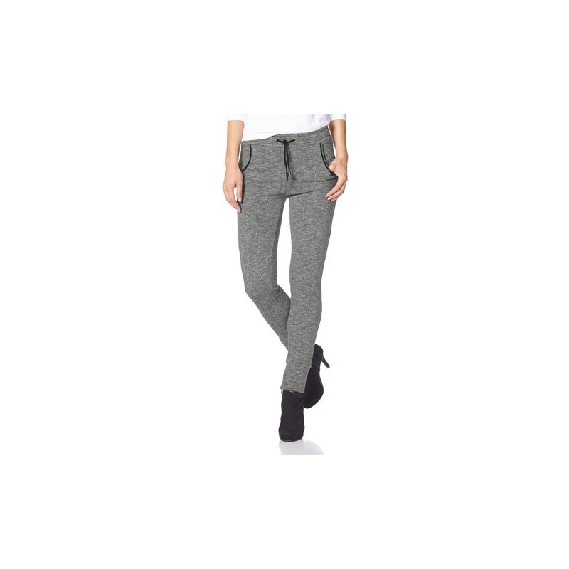 Damen Sweathose Jogg-Pants mit Paillettenverzierung Aniston grau 18,19,20,21,22