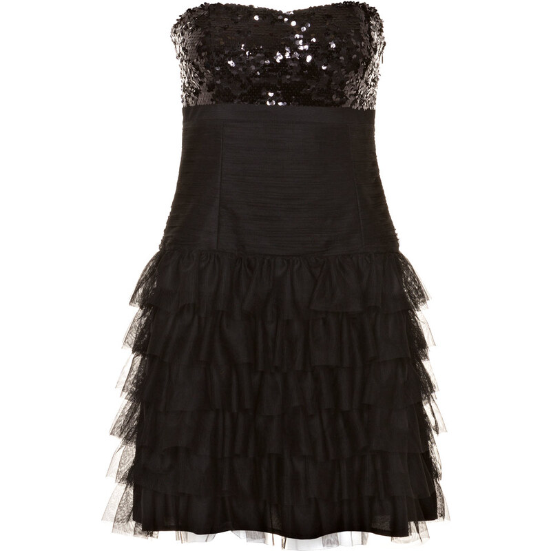 Vera Mont Bandeau Kleid mit Paillettenbesatz schwarz