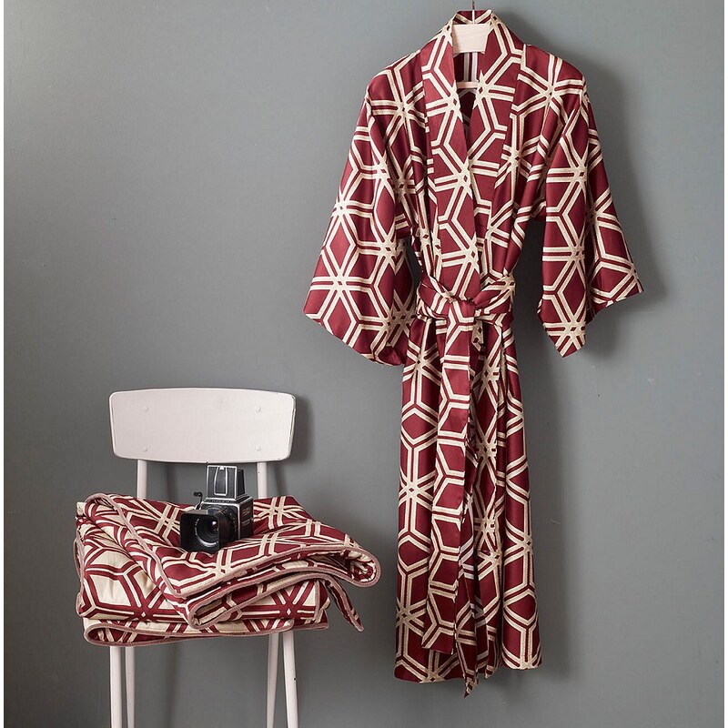 Kimono, Zucchi, »Esagon«, mit Rautenmuster