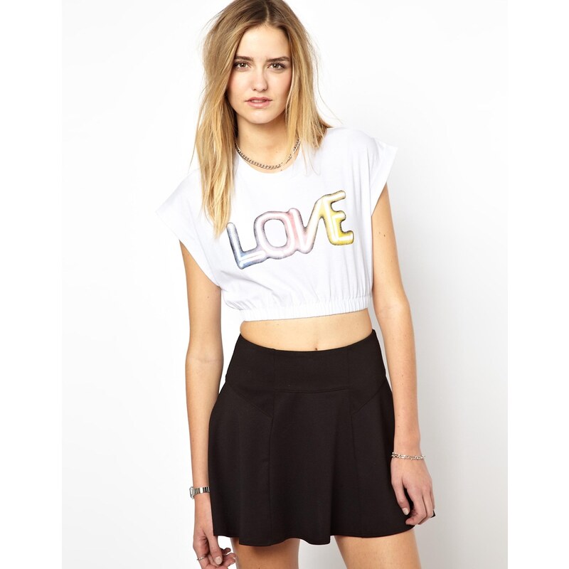 Glamorous – Love – T-Shirt mit kurzem Schnitt