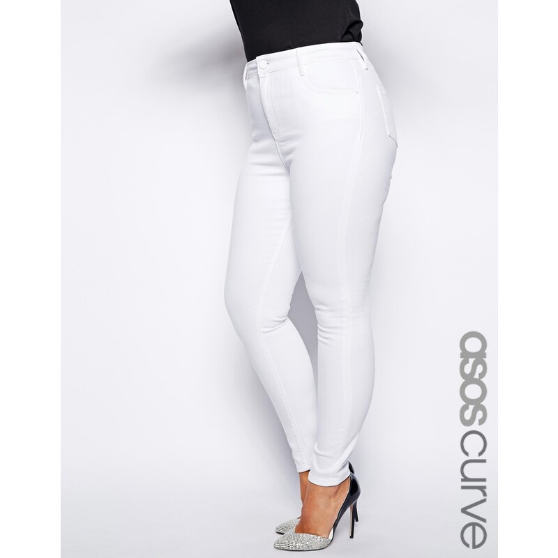 ASOS CURVE Ridley Skinny Jean In White