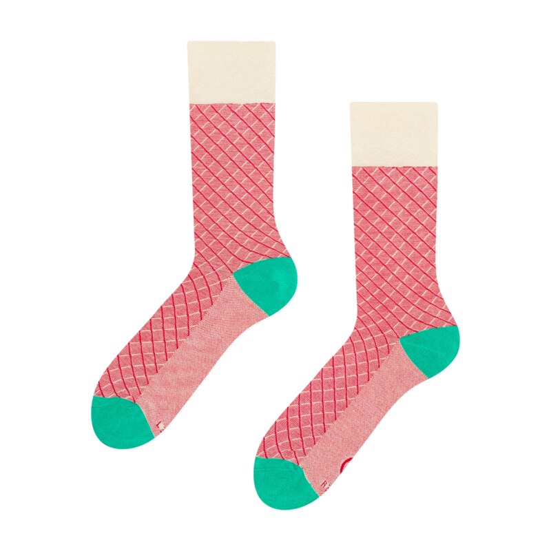 Dedoles Türkisfarbene und rote gemusterte Socken